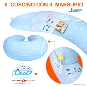 DUO CUSCINO GRAVIDANZA CON MARSUPIO CLASSICO - immagine 3